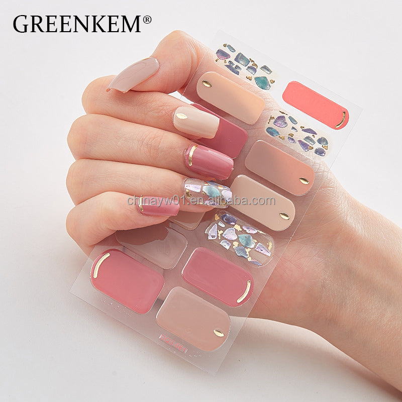 5pack UV Gel Nail Sticker 3d Nail Sticker Flower Design Gel Sticker Nails