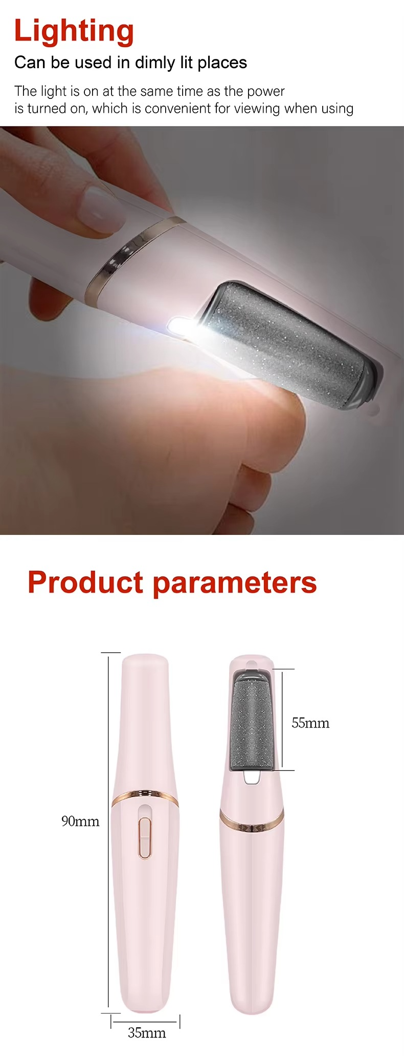 Rechargeable Electronic Foot Callus Remover High-Efficiency Electric Foot Grinder for Smoother Foot File