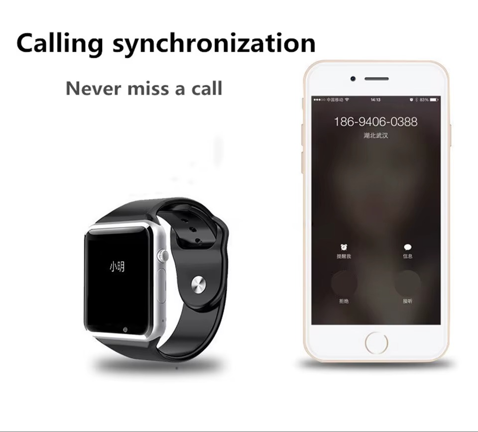 A1 SIM Card Sports Smart Watch For Android Phones