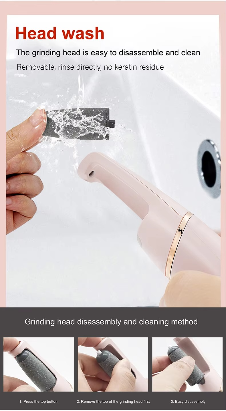 Rechargeable Electronic Foot Callus Remover High-Efficiency Electric Foot Grinder for Smoother Foot File