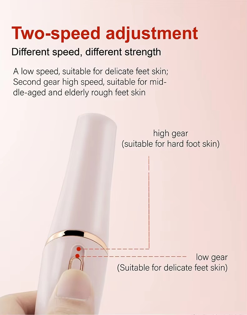 Rechargeable Electronic Foot Callus Remover High-Efficiency Electric Foot Grinder for Smoother Foot File