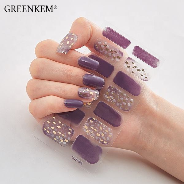 5pack UV Gel Nail Sticker 3d Nail Sticker Flower Design Gel Sticker Nails