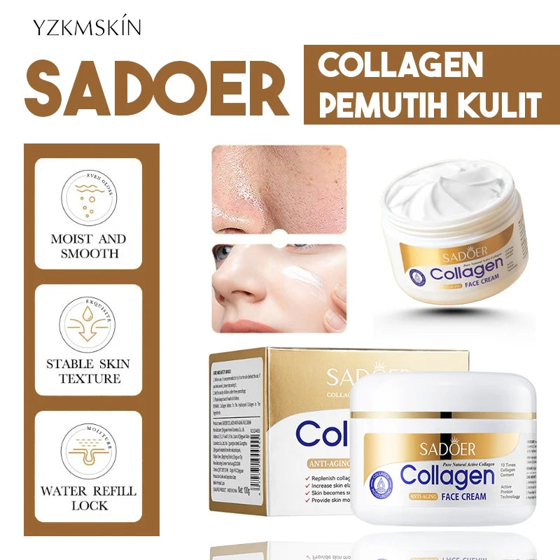 Collagen serum + Collagen Cream anti aging anti wrinkle combo