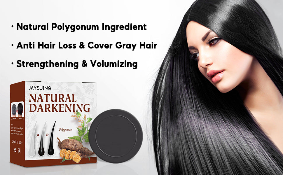 2pack Hair Darkening Shampoo Bar Soap For Grey Hair, Moisturize And Repair Hair Damages