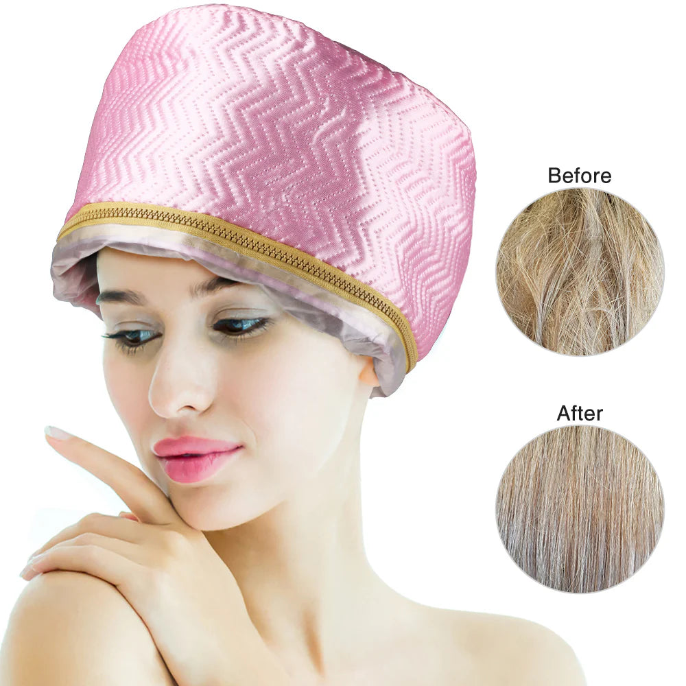 Electric Hair Steamer Cap, Thermal Treatment Hat ,Beauty SPA for Nourishing Hair