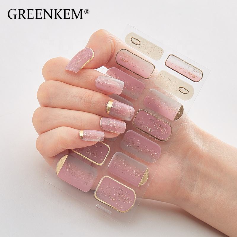 5pack UV Gel Nail Sticker 3d Nail Sticker Flower Design Gel Sticker Nails