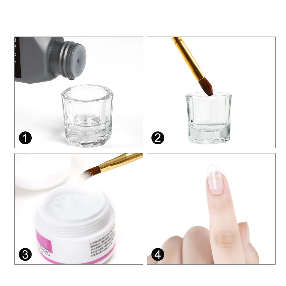 Acrylic Nail Kit With 120ml Nail Liquid Monomer 3 Colors Acrylic Powder Nail Art Pen