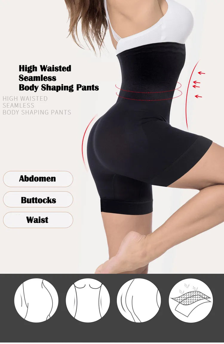 High Waist Tummy Control Panty Slim Body Shaper Biker