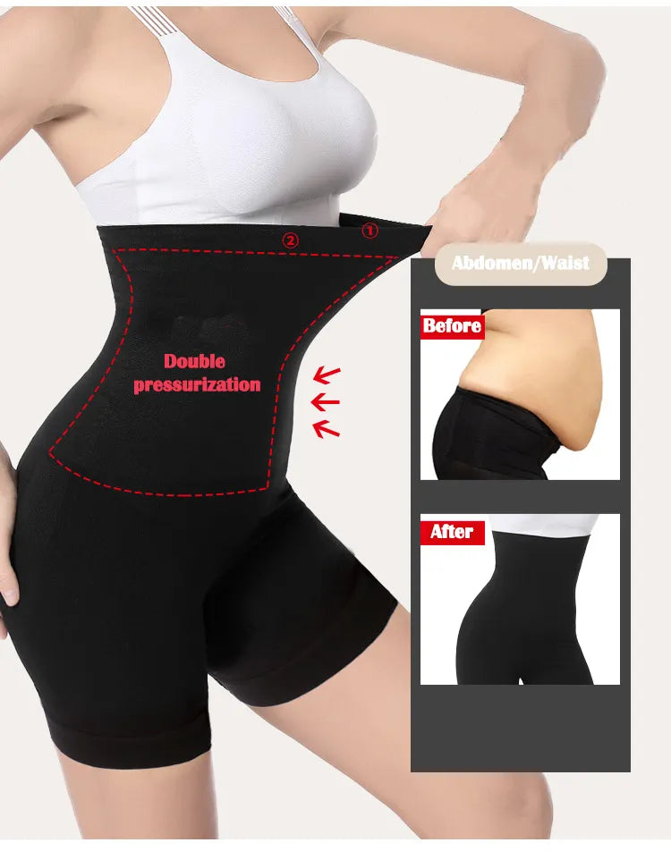 High Waist Tummy Control Panty Slim Body Shaper Biker