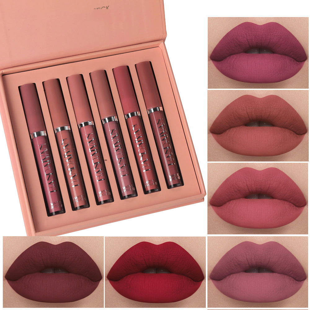 6 pcs/set Waterproof Long Lasting Liquid Matte Lipstick Lip Gloss Set