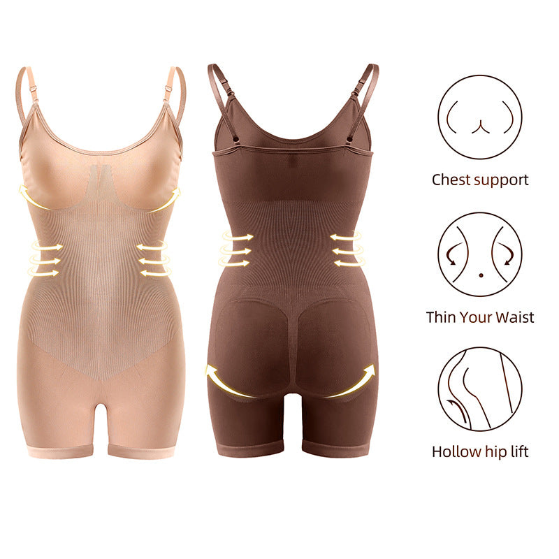 Black Seamless tummy control bodysuit shapewear for women