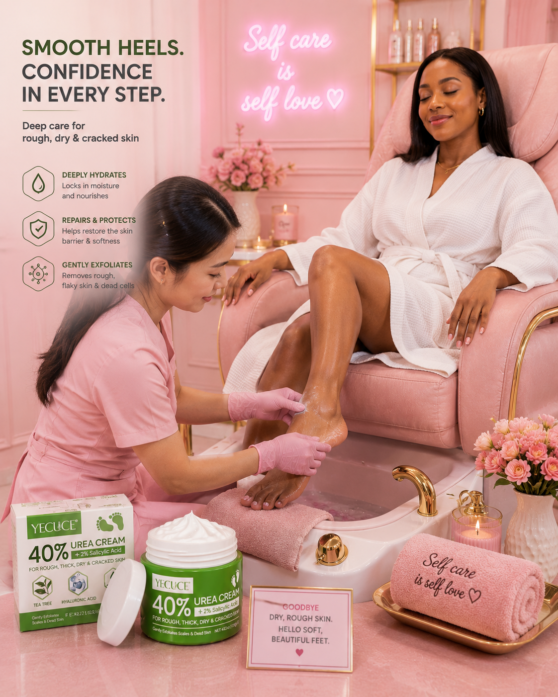 YECUCE 40% Urea Intensive Foot & Heel Repair Cream 120g