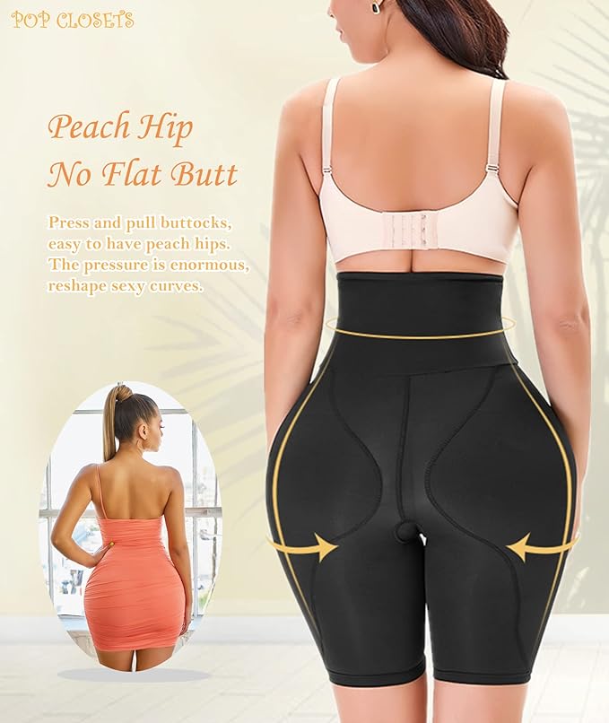 High Waist Padded Hips Enhancer Booty Lifter and Tummy Control Shapewear