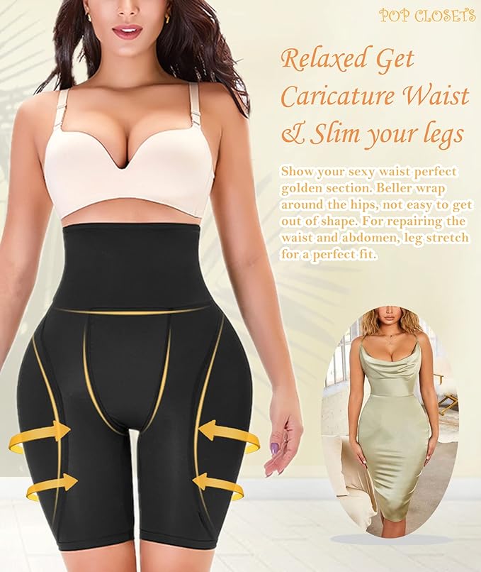 High Waist Padded Hips Enhancer Booty Lifter and Tummy Control Shapewear