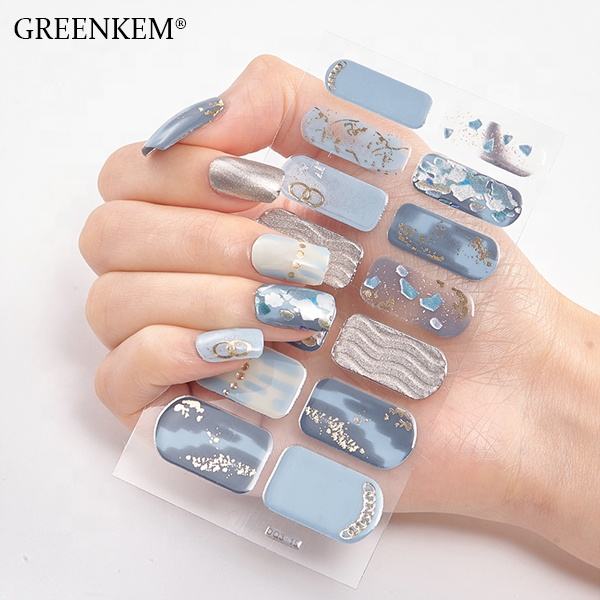 5pack UV Gel Nail Sticker 3d Nail Sticker Flower Design Gel Sticker Nails