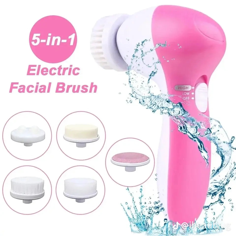 5 in 1 Electric Facial cleansing Brush Set with Massager plus free batteries