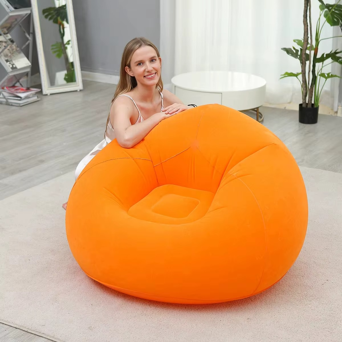 Inflatable Sofa for Home Use Outdoor Camping & Living Room with Free Pump