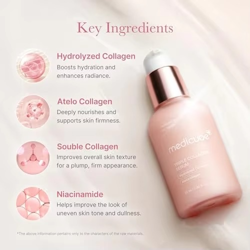 Medicube Triple Collagen Serum 1.85 fl.oz - Nourish dull skin with Triple Collagen Complex