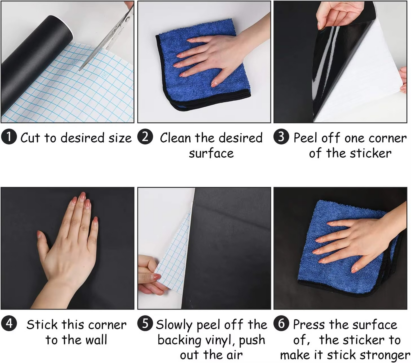 Self Adhesive Wallpaper Blackboard for Kids and Adults 90cm by 200cm with free Chalk
