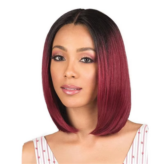 Heat Resistant Mid Split Tangle free Bob Wig  with a free wig Cap