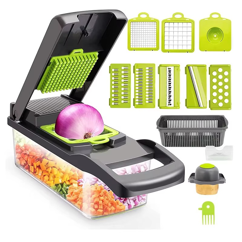 Hot Selling 16 in 1 Kitchen Fruit & Vegetable Slicer, Dicer Multifunction Vegetable Chopper