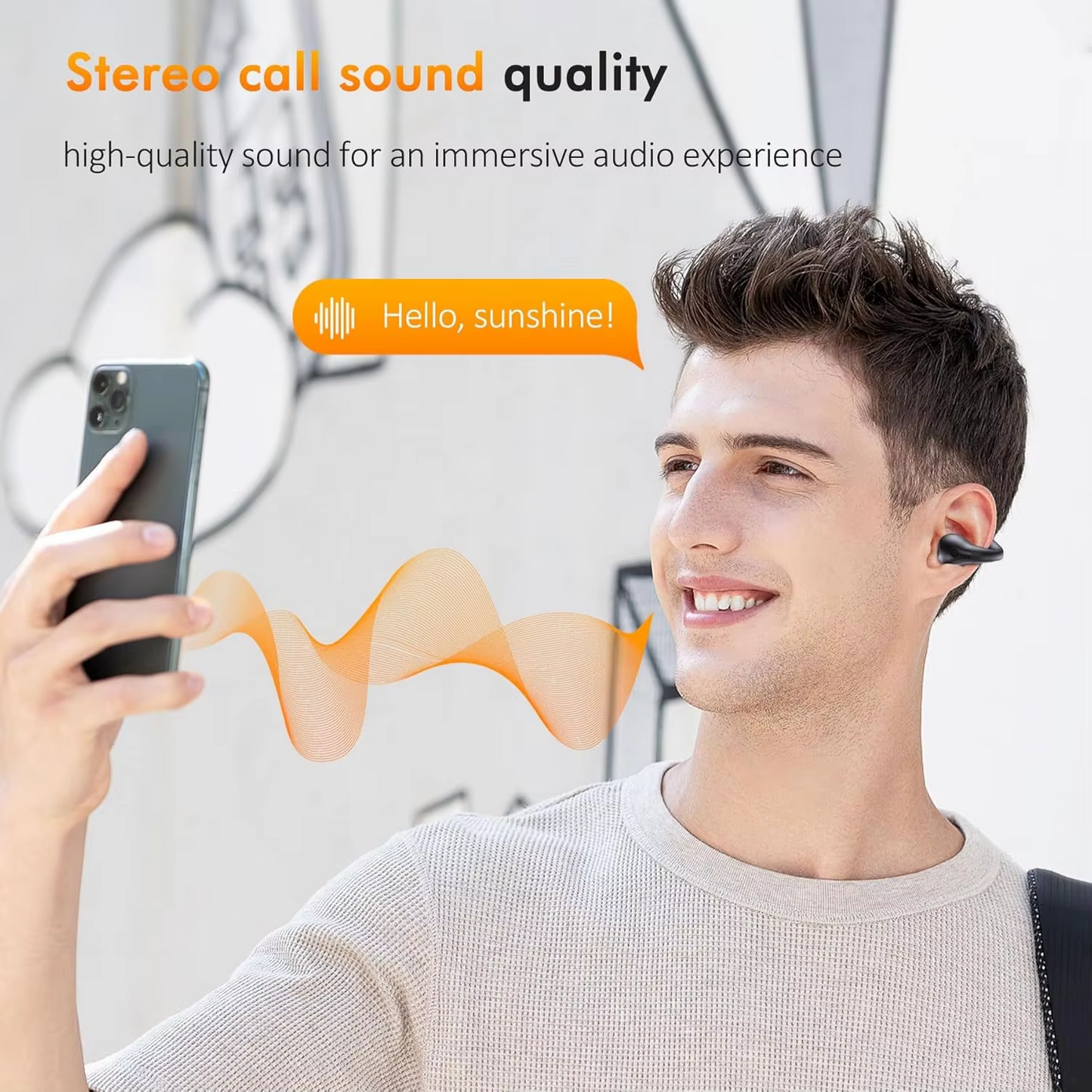 Q80 Ear Clip Wireless Sports Earphones with High Quality Sound