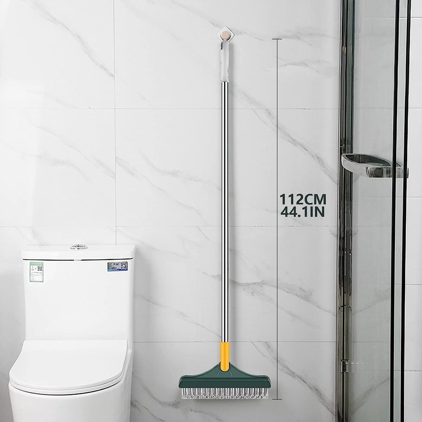 3-in-1 Bathroom Scrubber, Scrub, Scrap and Squeegee