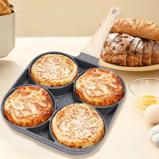 4 Slots Nonstick  Frying Pan for Pancakes, Omelet, steak Breakfast