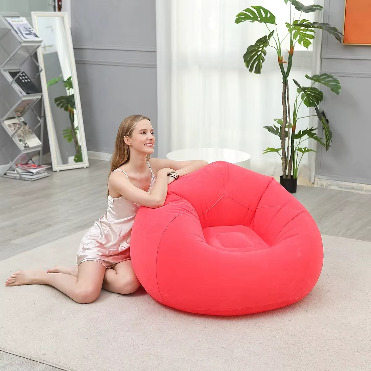 Inflatable Sofa for Home Use Outdoor Camping & Living Room with Free Pump