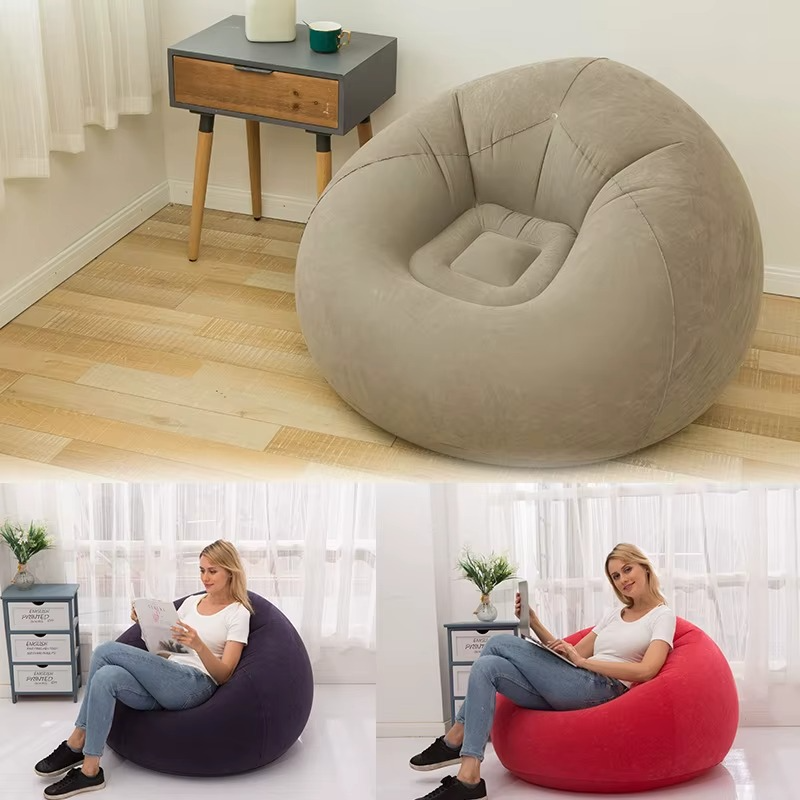 Inflatable Sofa for Home Use Outdoor Camping & Living Room with Free Pump