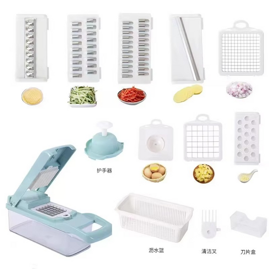 Hot Selling 16 in 1 Kitchen Fruit & Vegetable Slicer, Dicer Multifunction Vegetable Chopper