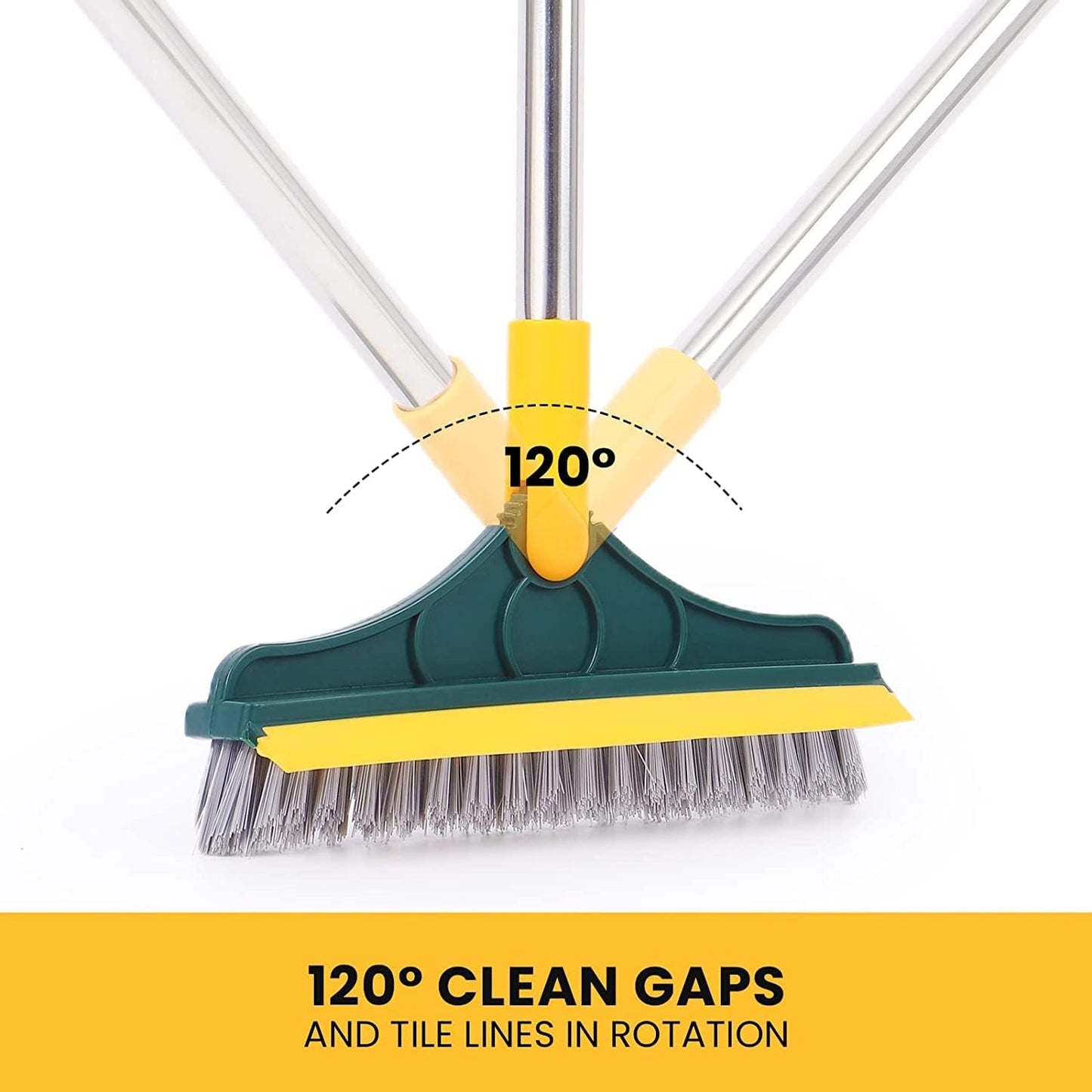 3-in-1 Bathroom Scrubber, Scrub, Scrap and Squeegee