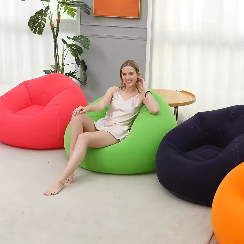 Inflatable Sofa for Home Use Outdoor Camping & Living Room with Free Pump