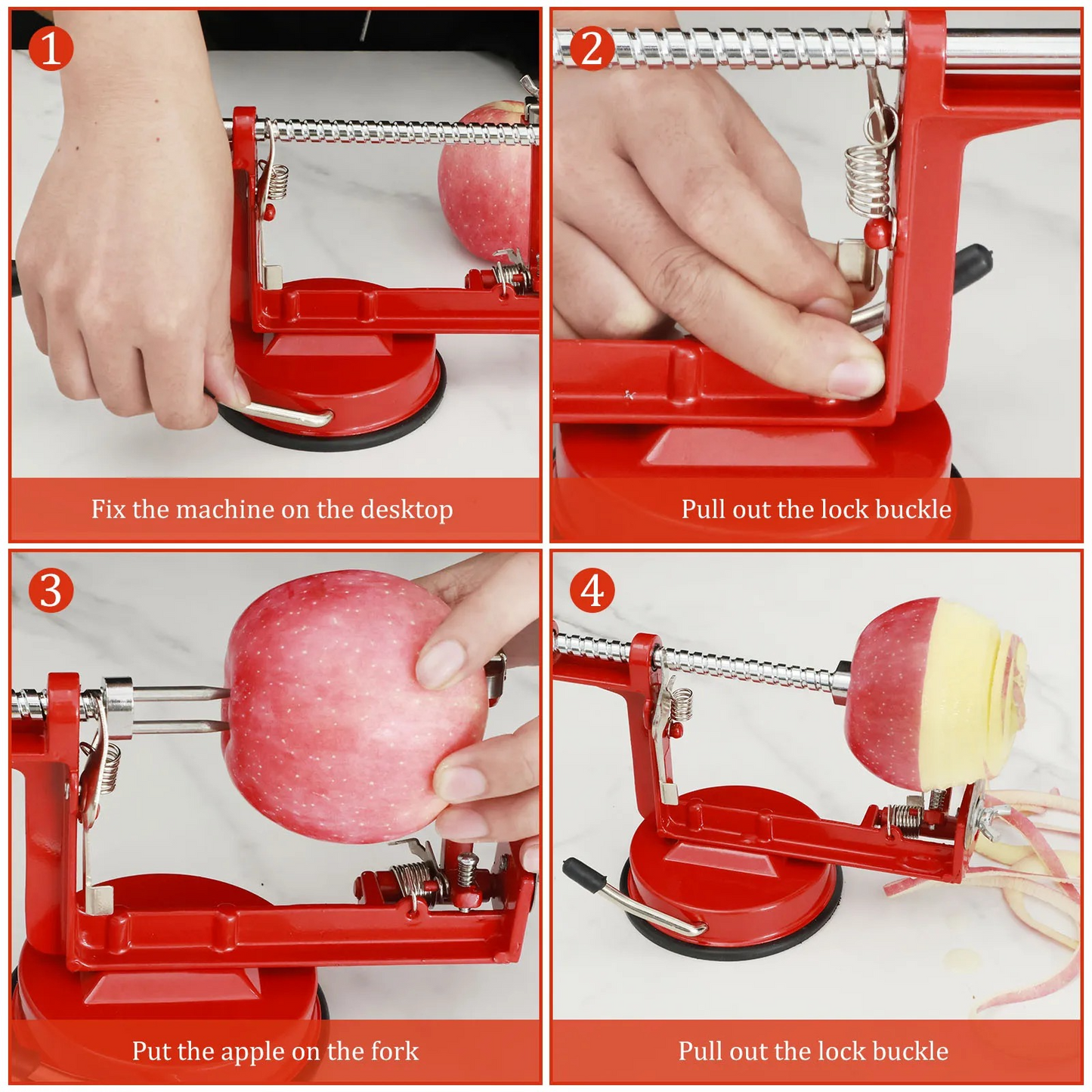 3 in 1  Stainless Steel Fruit  Apple Peeler Corer and Slicer