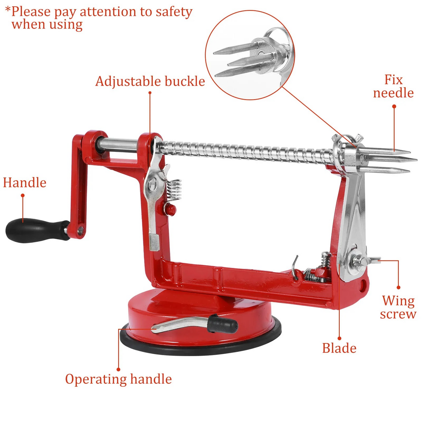 3 in 1  Stainless Steel Fruit  Apple Peeler Corer and Slicer