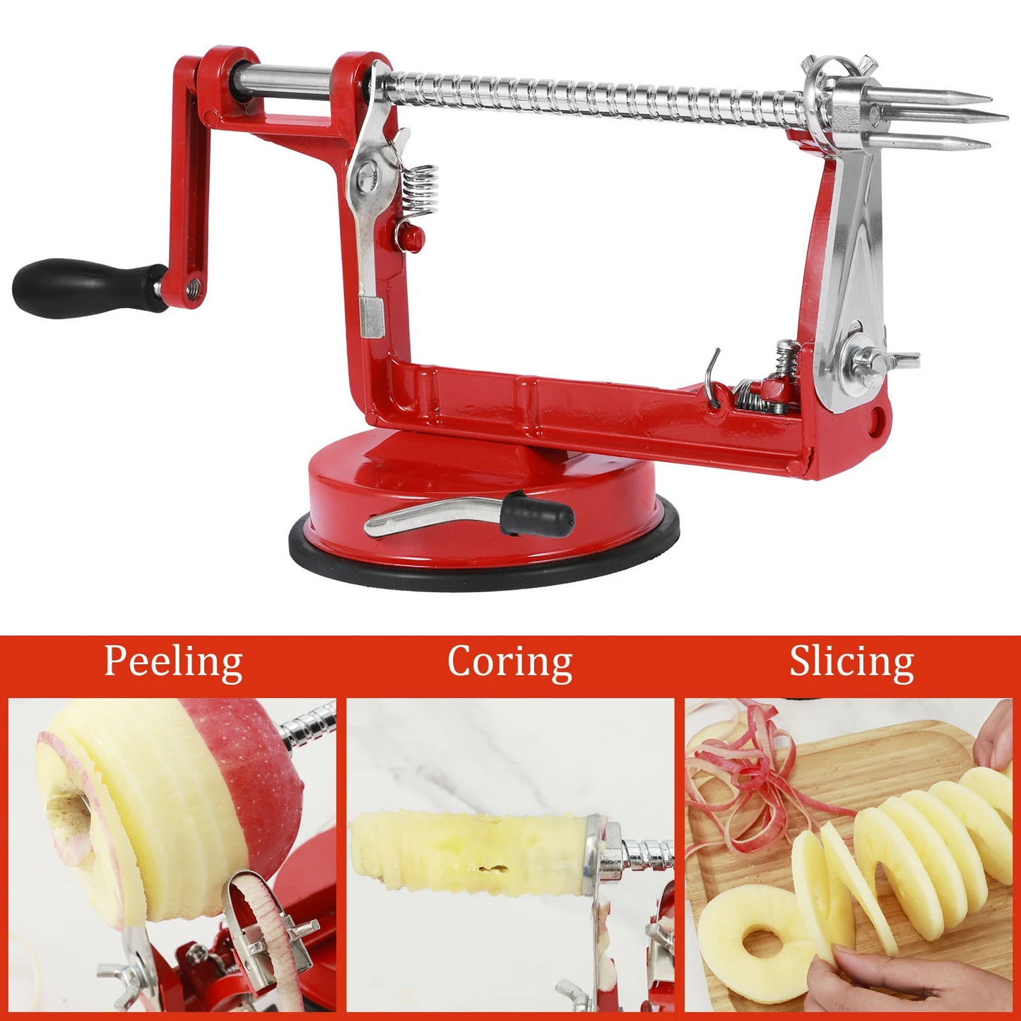 3 in 1  Stainless Steel Fruit  Apple Peeler Corer and Slicer
