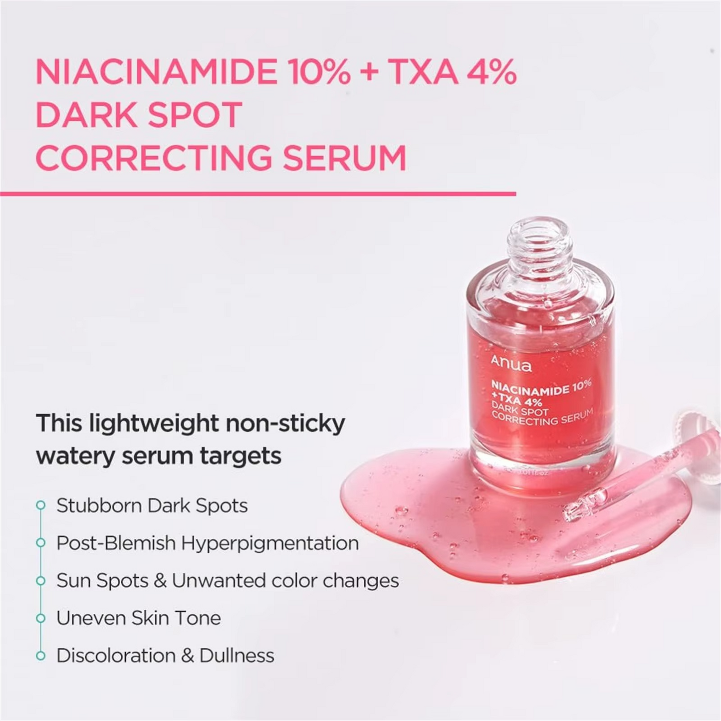 Anua  10% Niacinamide+ 4% Tranexamic Dark Spot Correcting Serum