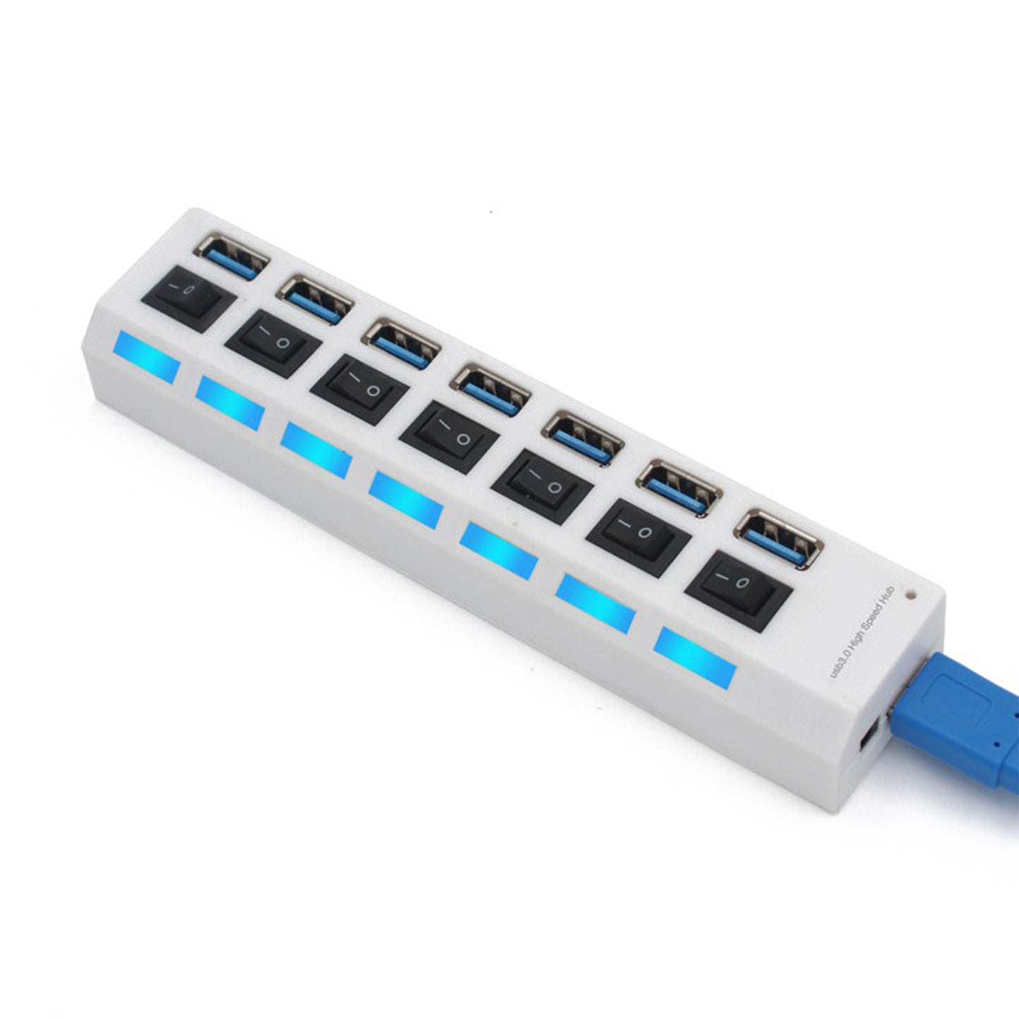 7 port USB HUB 2.0 Splitter Extender  Multiport Hab PC Accessories with Power Adapter for Computer