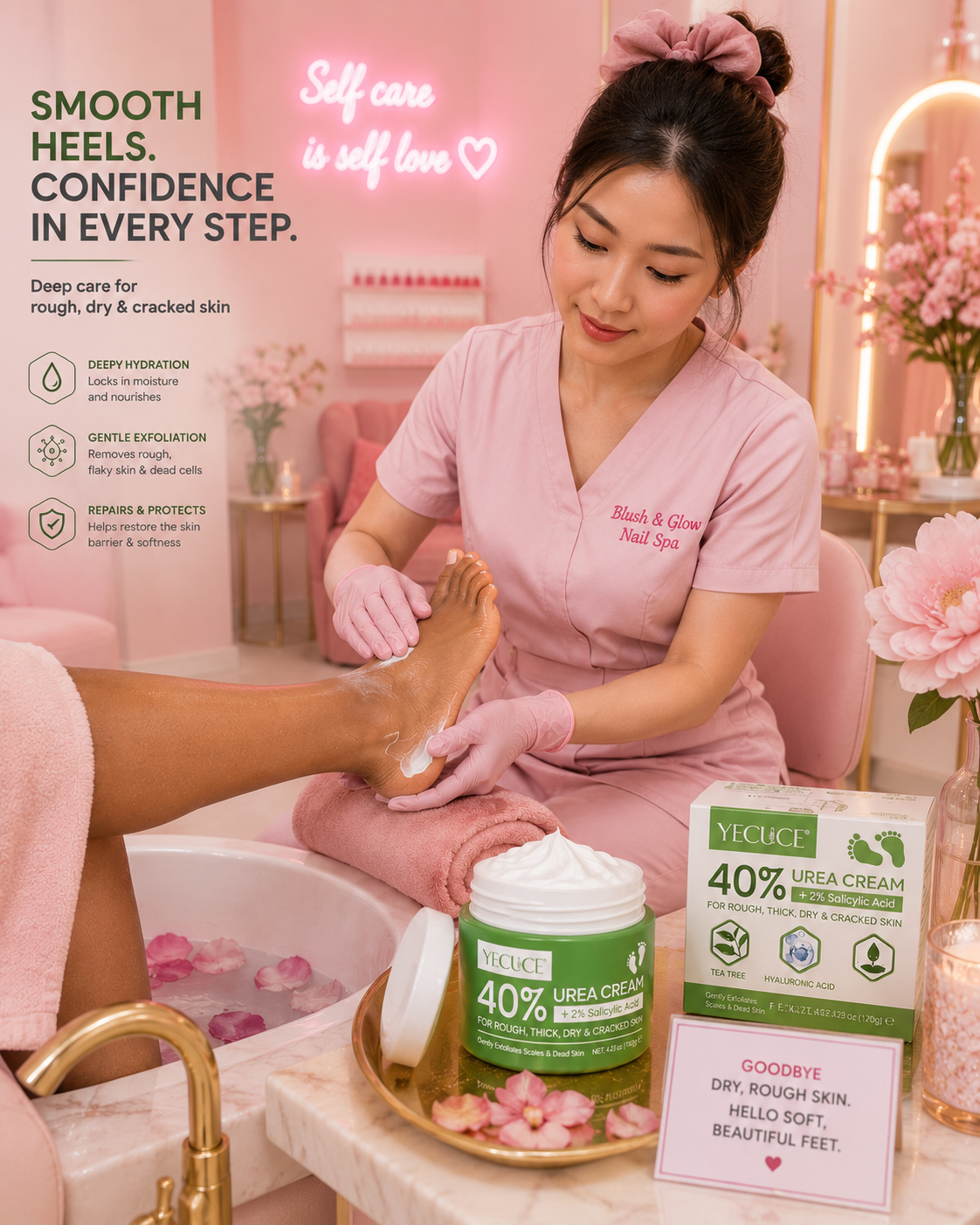 YECUCE 40% Urea Intensive Foot & Heel Repair Cream 120g