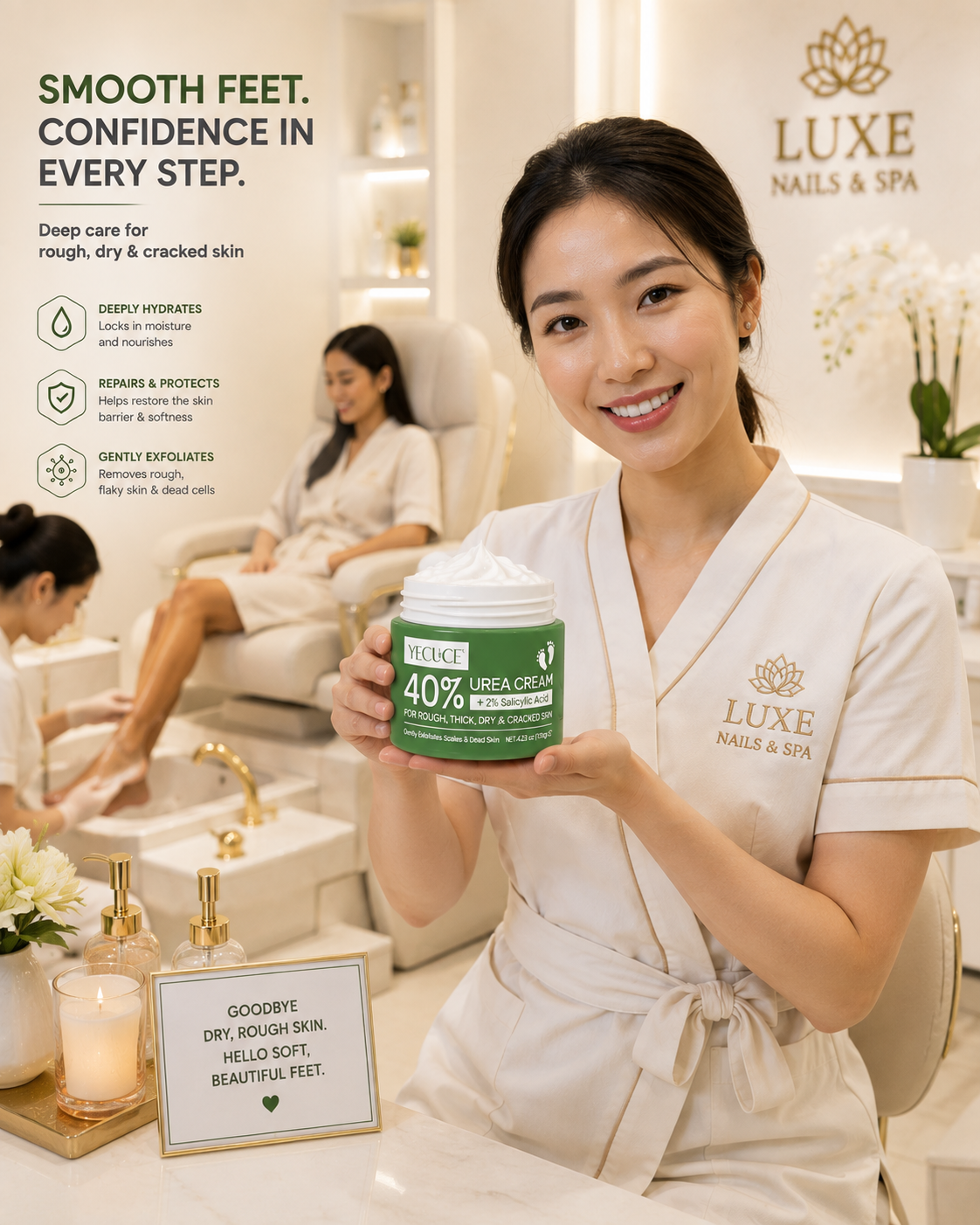 YECUCE 40% Urea Intensive Foot & Heel Repair Cream 120g