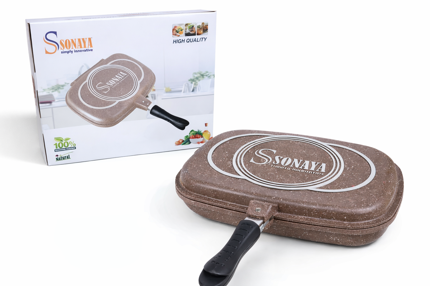 Sonaya Double-Sided Grill & Frying Pan