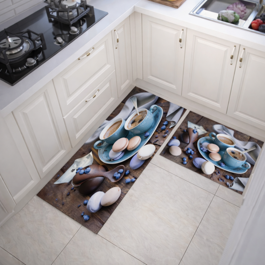 2pc High Quality Non Slip Waterproof 3D Kitchen Mats