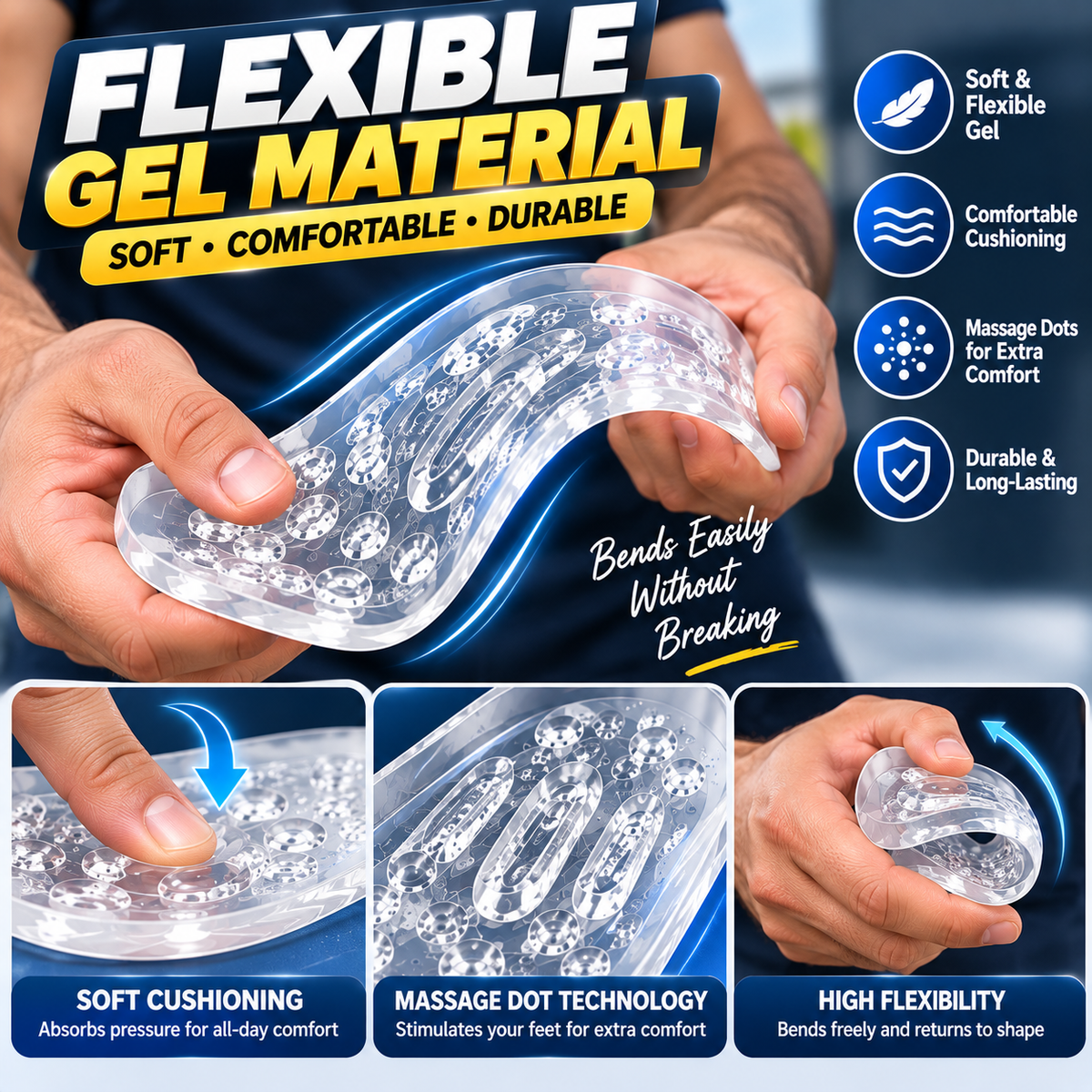 5-Layer Height Increase Insoles – Add Up to 5cm Instantly