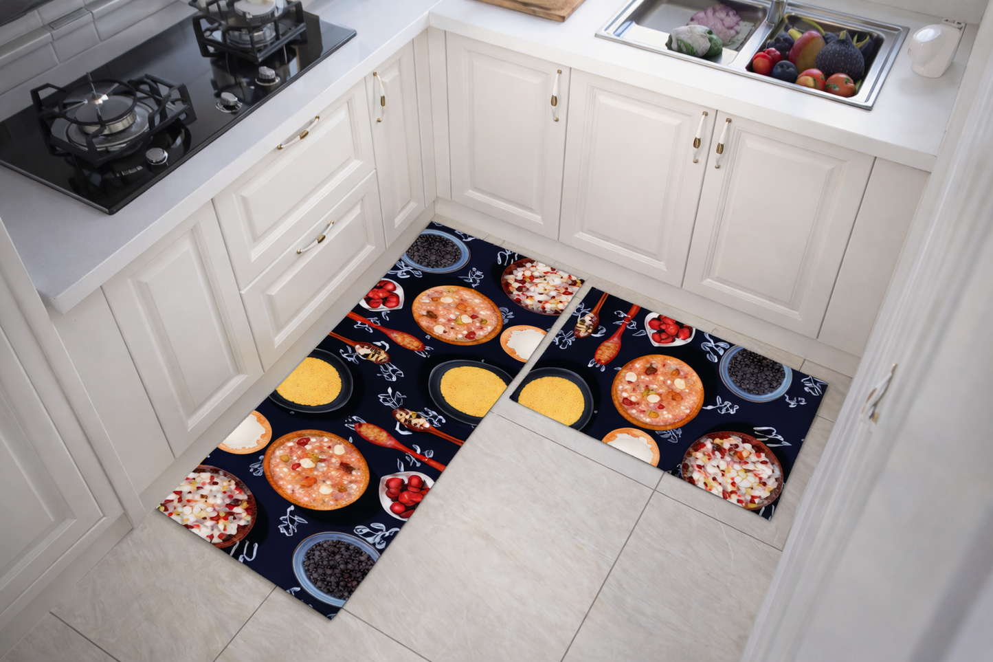 2pc High Quality Non Slip Waterproof 3D Kitchen Mats