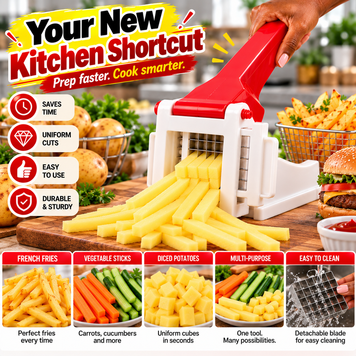 Multi-Function Potato & Vegetable Cutter