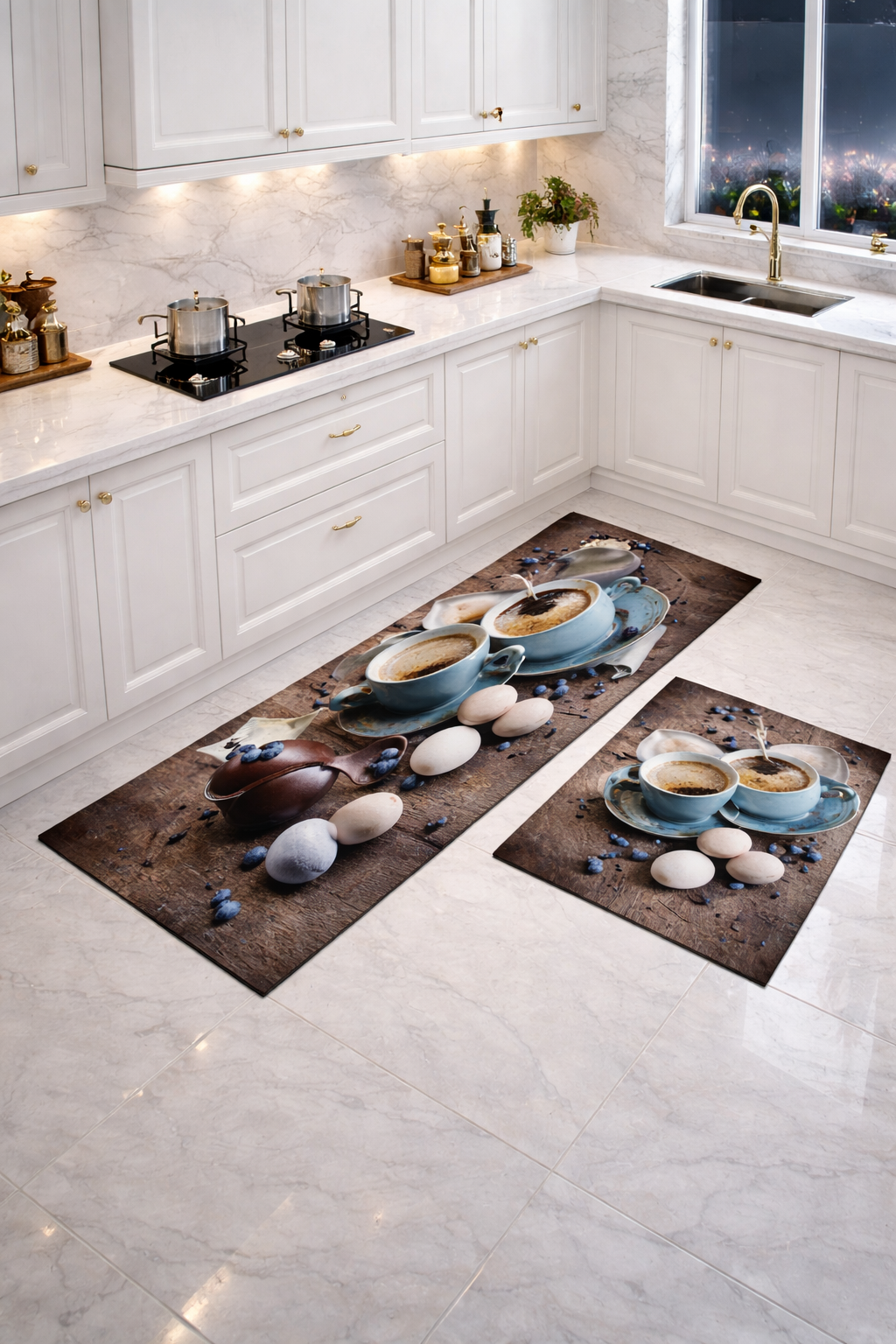 2pc High Quality Non Slip Waterproof 3D Kitchen Mats