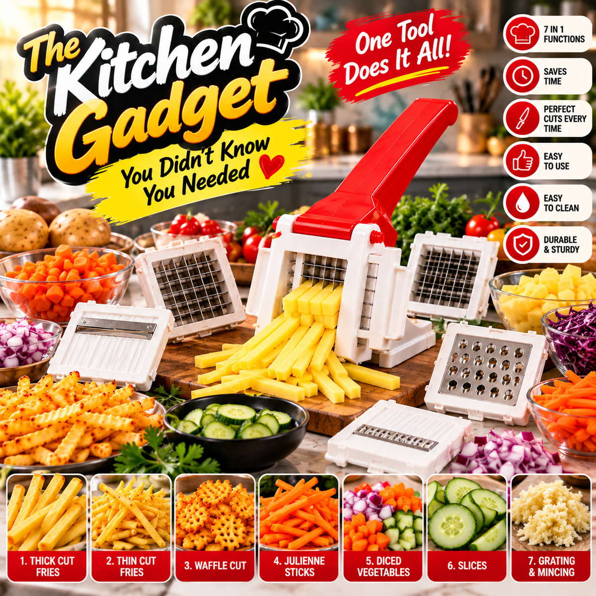 Multi-Function Potato & Vegetable Cutter