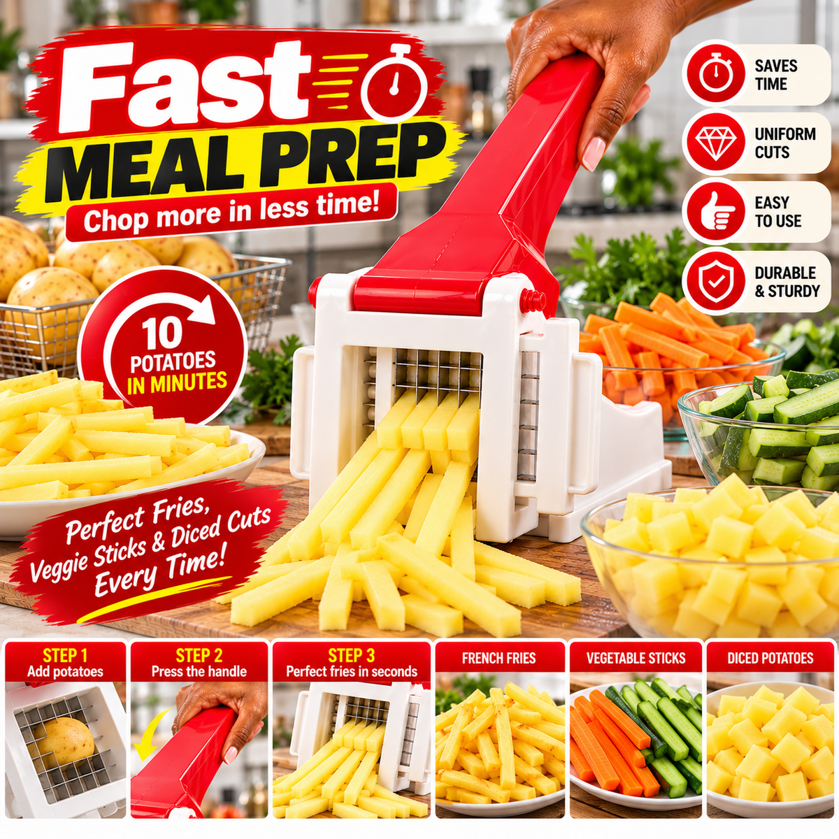 Multi-Function Potato & Vegetable Cutter