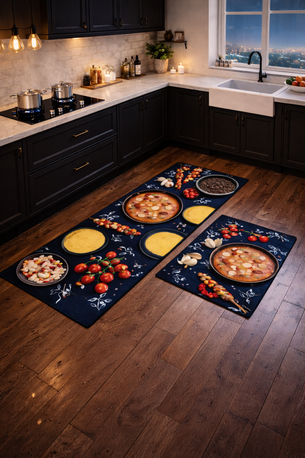 2pc High Quality Non Slip Waterproof 3D Kitchen Mats