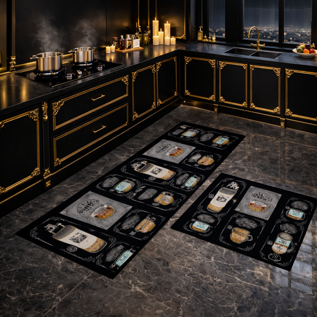 2pc High Quality Non Slip Waterproof 3D Kitchen Mats